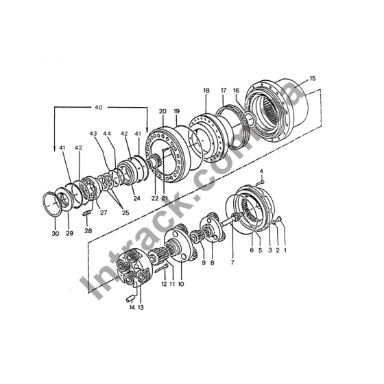 Запчастини бортового редуктора LIEBHERR R904 R912 R914 R924