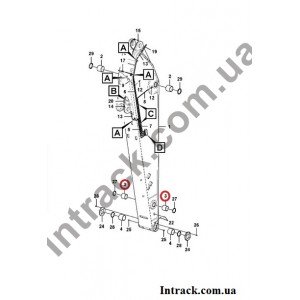 Пальці і втулки Volvo EC240C, EC240B, EC210B, EC240B, EC140B, EC290, EC290B, EC140.